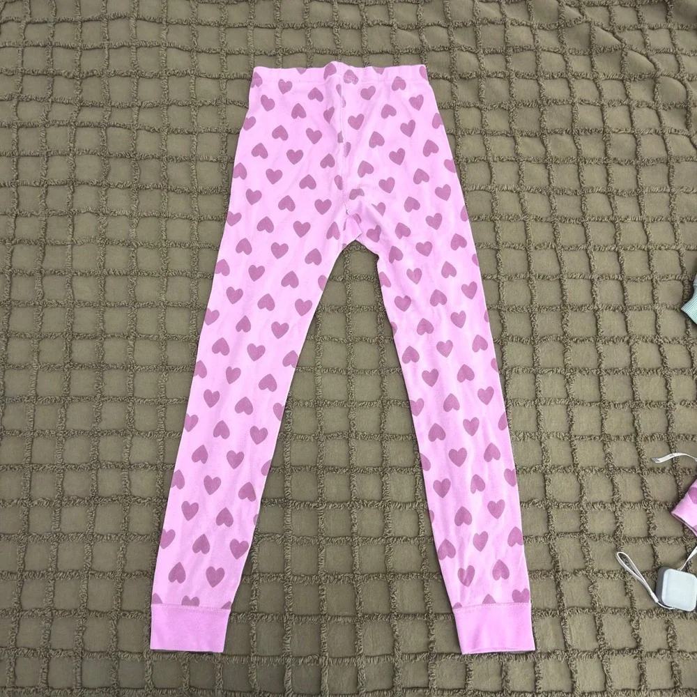 Hanna Andersson Pajama Set Kids 8 Heart Print Snug Fit Organic Cotton